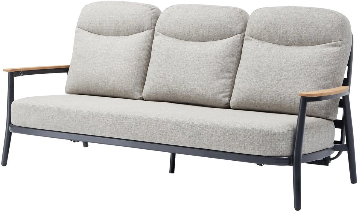 savanna verstelbare 3 zitsbank aluminium antraciet