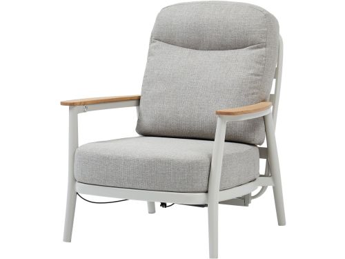 Savanna verstelbare lounge tuinstoel aluminium latte