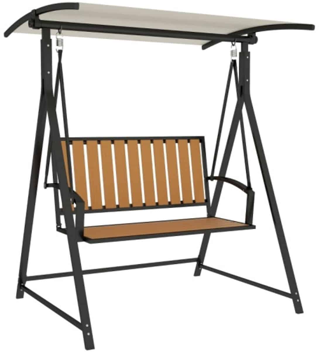 schommelbank 142 x 112 x 162 cm tuin schommel zwart