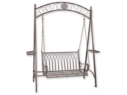 Schommelbank 2-zits - IJzeren Schommelbank - Tuin Schommelbank - Bruine