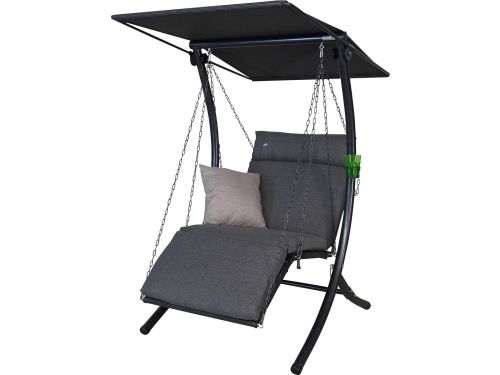 Schommelbank 3 person grijs 1-zits swing smartbank met lage rugleuning
