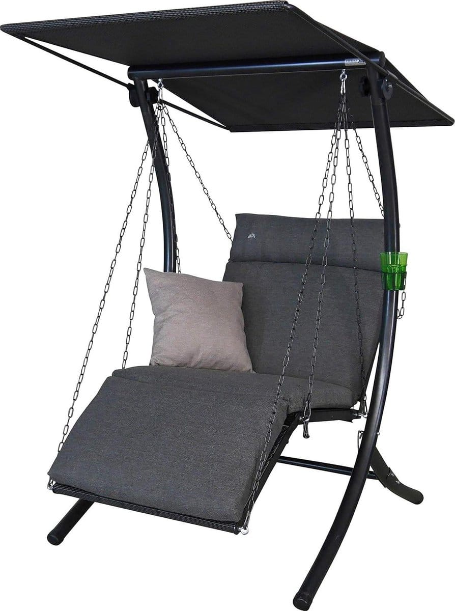 schommelbank 3 person grijs 1 zits swing smartbank met lage rugleuning