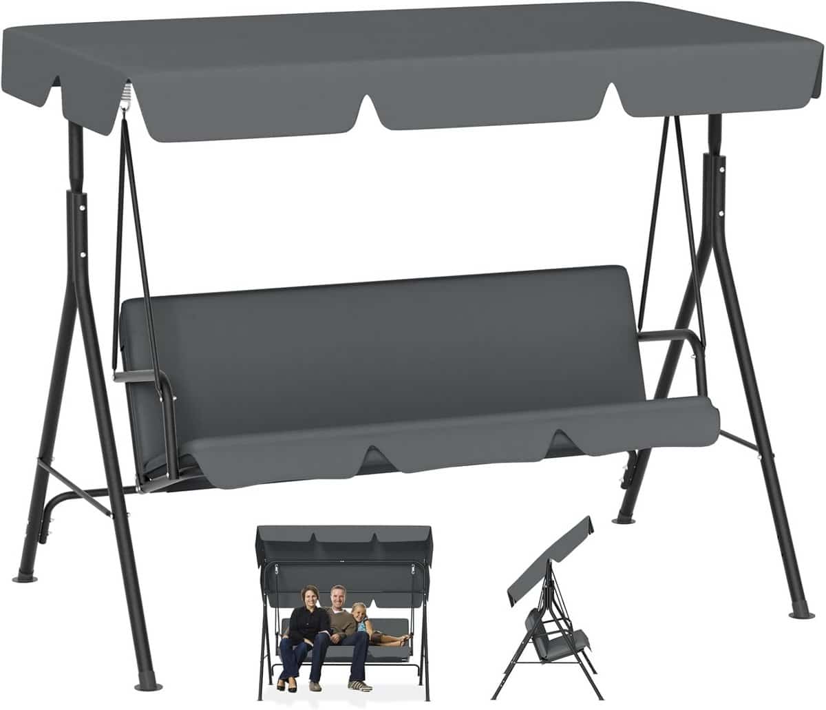 schommelbank 3 persoons loungeset tuinmeubels terrasstijl