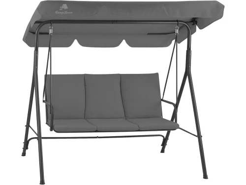 Schommelbank 3 zits met zonnedak grijs tot 250 kg belastbaar