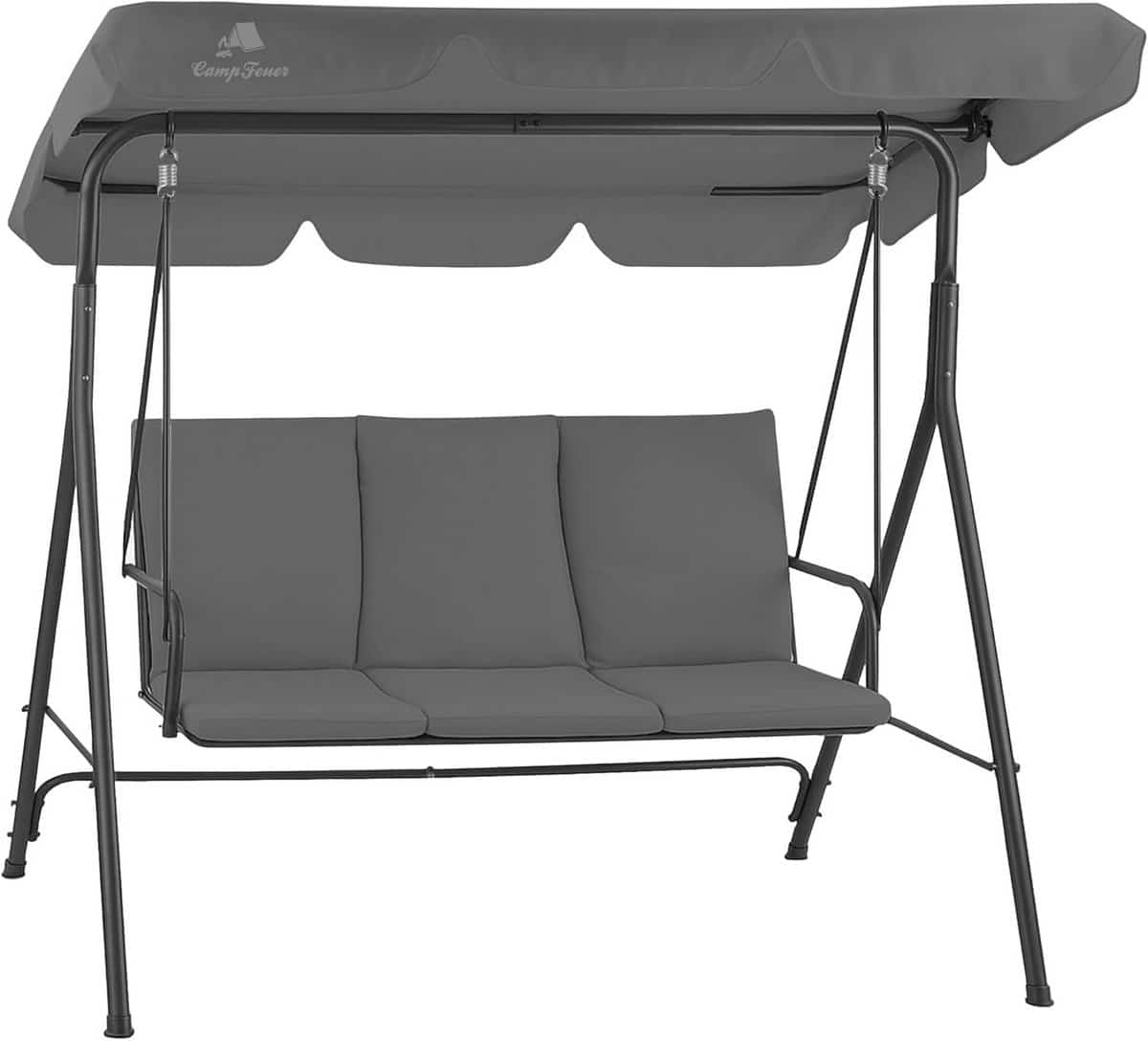 schommelbank 3 zits met zonnedak grijs tot 250 kg belastbaar