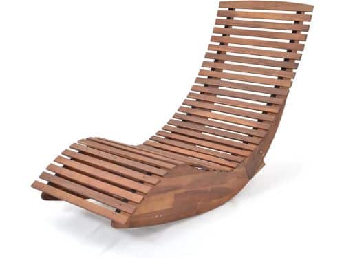 Schommelbank Hout Acacia - Tuinbank Rocking Chair Rustiek Design