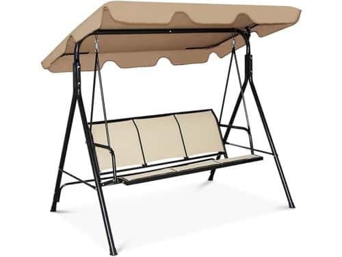 Schommelbank met zonnedak, tuinschommel 3-zits, schommel kleur naar keuze