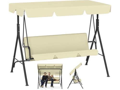 Schommelbank Tuin - Buitenbank - Ontspannen Buiten - Verstelbaar Zonnedak