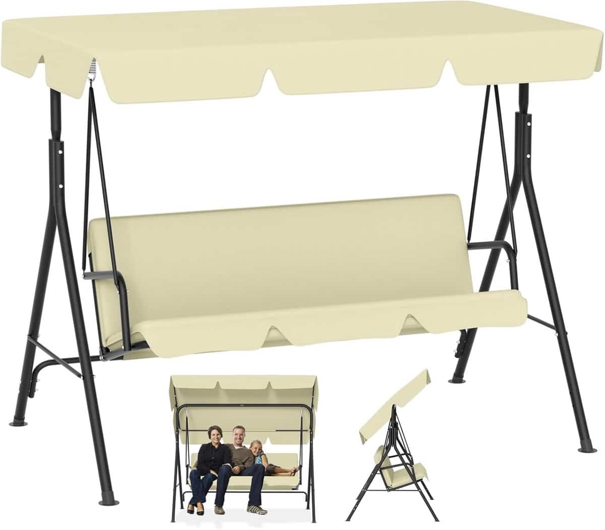 schommelbank tuin buitenbank ontspannen buiten verstelbaar zonnedak