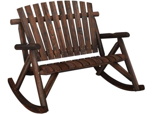 Schommelbank voor 2 personen 123x96x102 cm massief sparrenhout