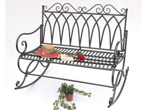 Schommelbank voor twee personen weerbestendig donkergrijs 112 cm