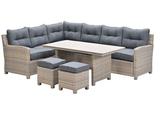 Seagull lounge-diningset - 5-dlg. - links - vintage willow- zwart