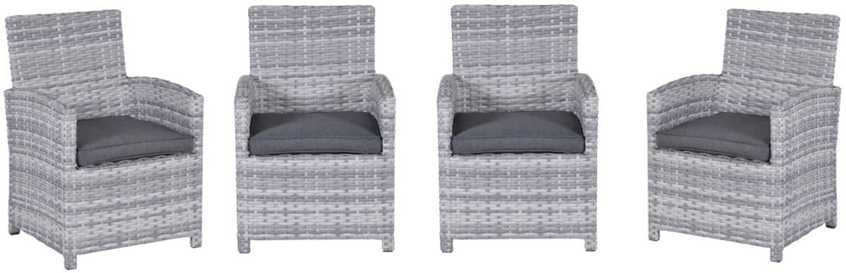 seagull tuinstoelen set van 4 cloudy grey