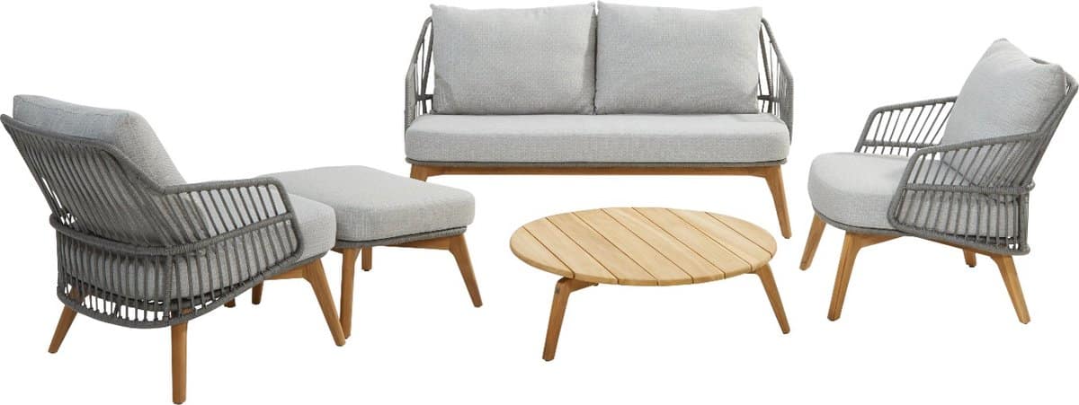 sempre/zucca stoel bank loungeset 5 delig (inclusief hocker)