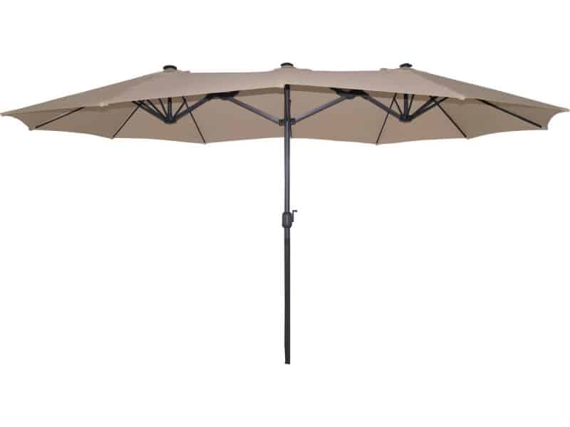 SenS-Line - Marbella Parasol Taupe 270x450 Cm - Grijs