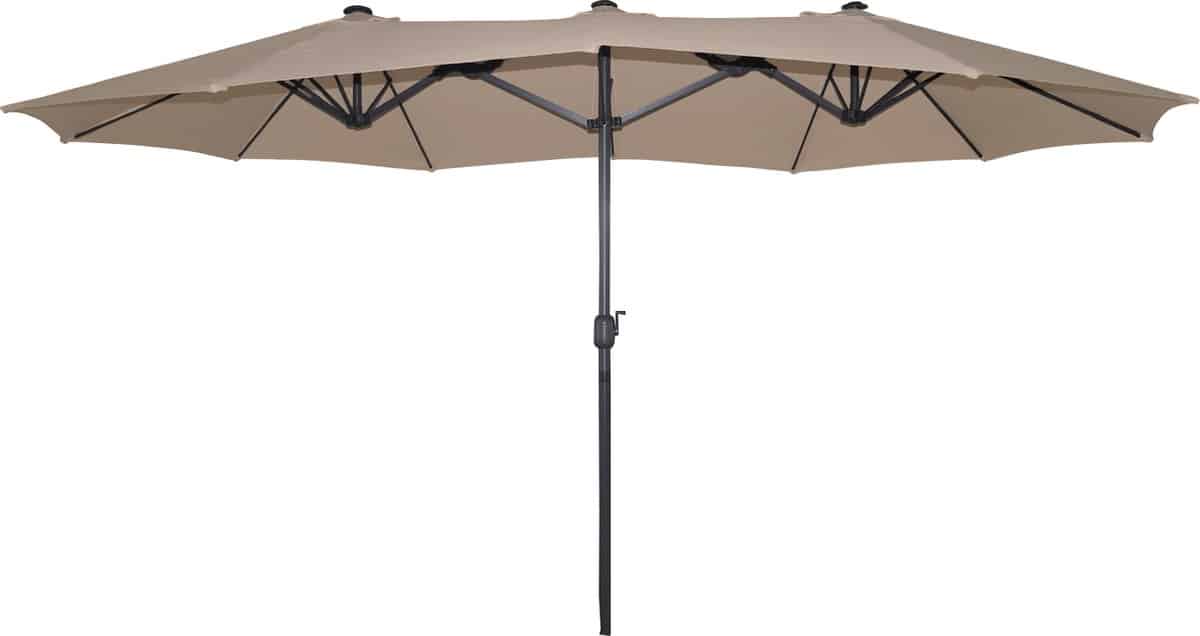 sens line marbella parasol taupe 270×450 cm grijs