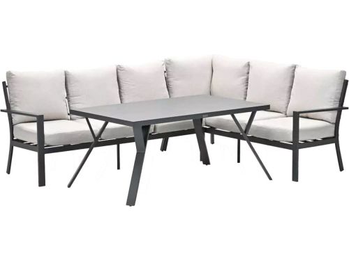 Sergio lounge dining set 3-delig - Rechts - Carbon black/Desert