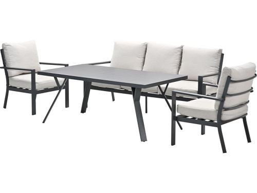 Sergio lounge-dining sofa set - 4-delig - carbon black