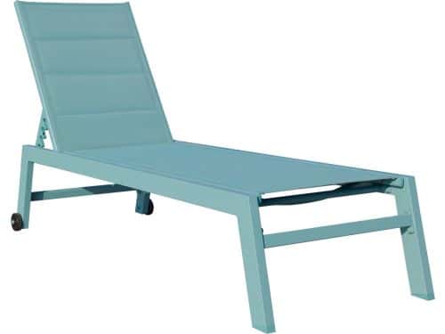 Set van 2 BARBADOS ligbedden in lichtblauw textilene