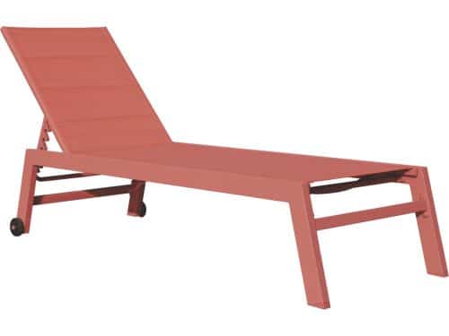 Set van 2 BARBADOS ligbedden in textilene terracotta