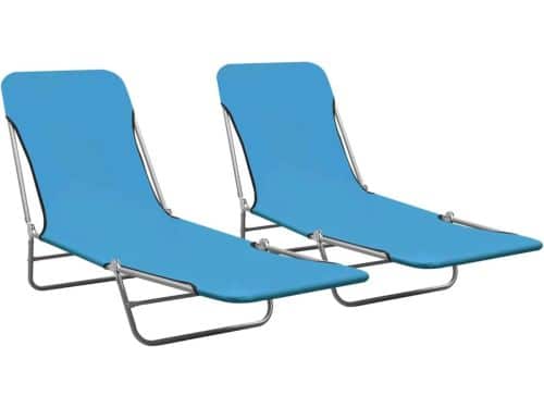 Set van 2 Inklapbare Ligbedden voor Tuin en Strand