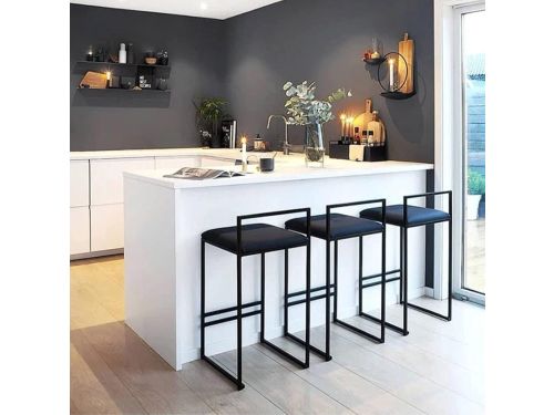 Set van 2 Luxe Gevoerde Barstoelen voor Keukeneiland en Keukenblad