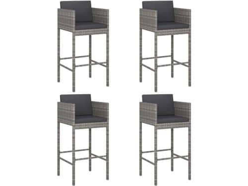 Set van 2 of 4 Stapelbare Barstoelen met Kussens Poly