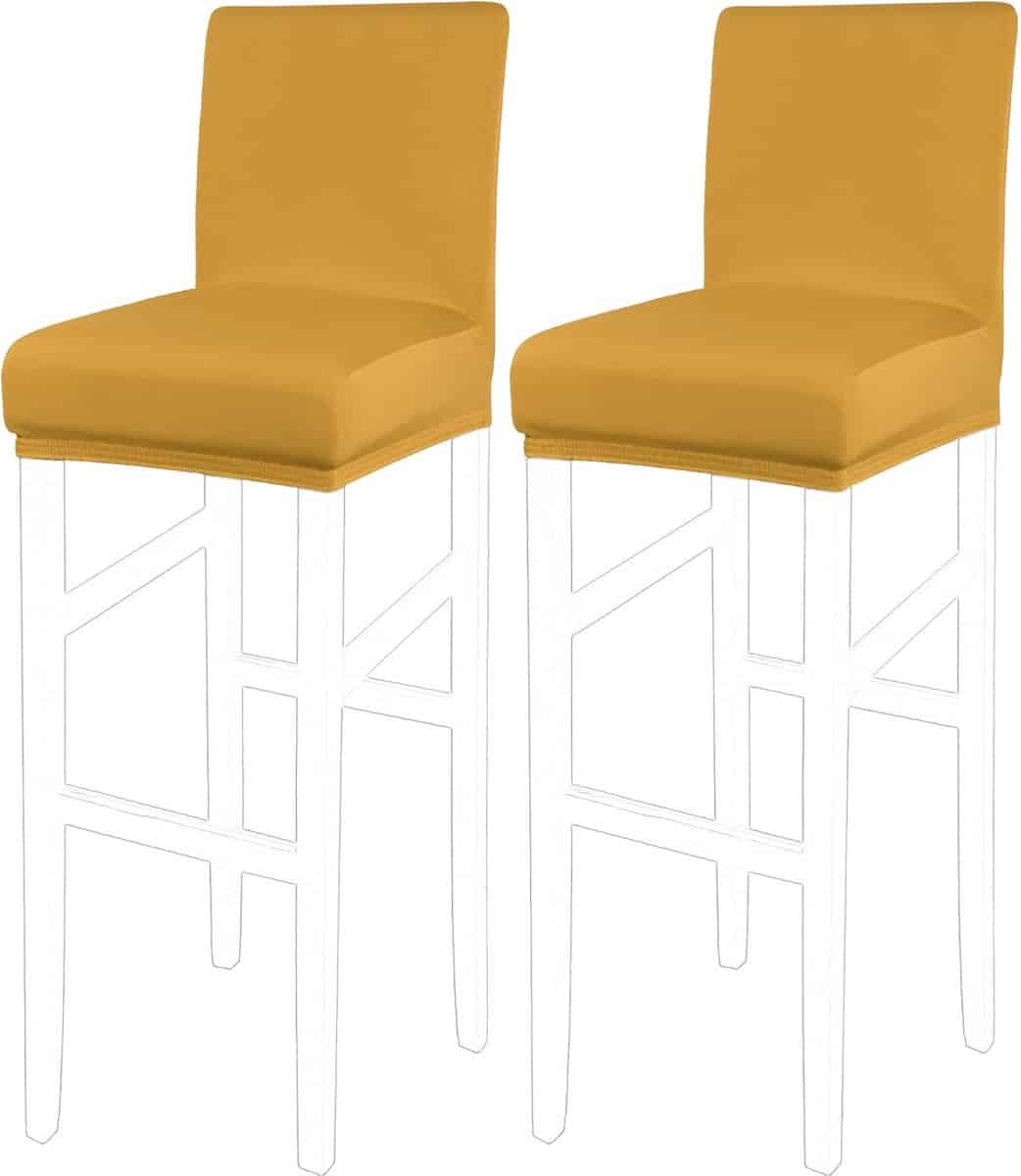 set van 2 stretch krukhoezen barstoel covers pub counter