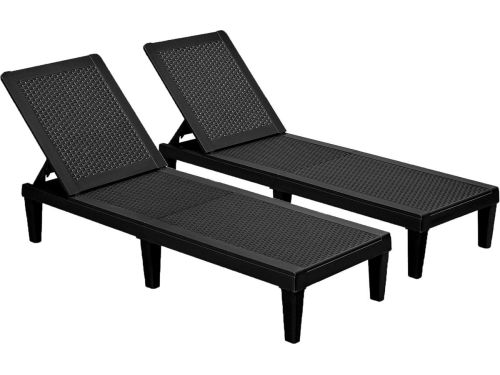Set van 2 Verstelbare Chaise Longues voor Buiten