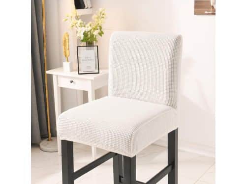 Set van 4 Elastische Barkruk Hoezen Wit - Universele Stretch