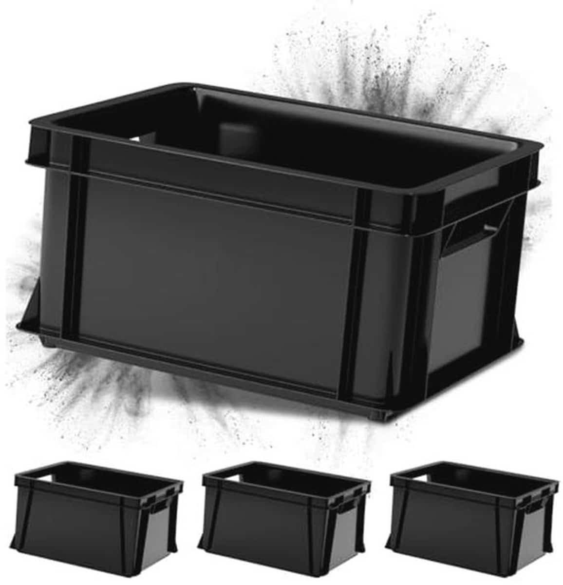 set van 4 opbergboxen 11 liter stapelbare kunststof boxen