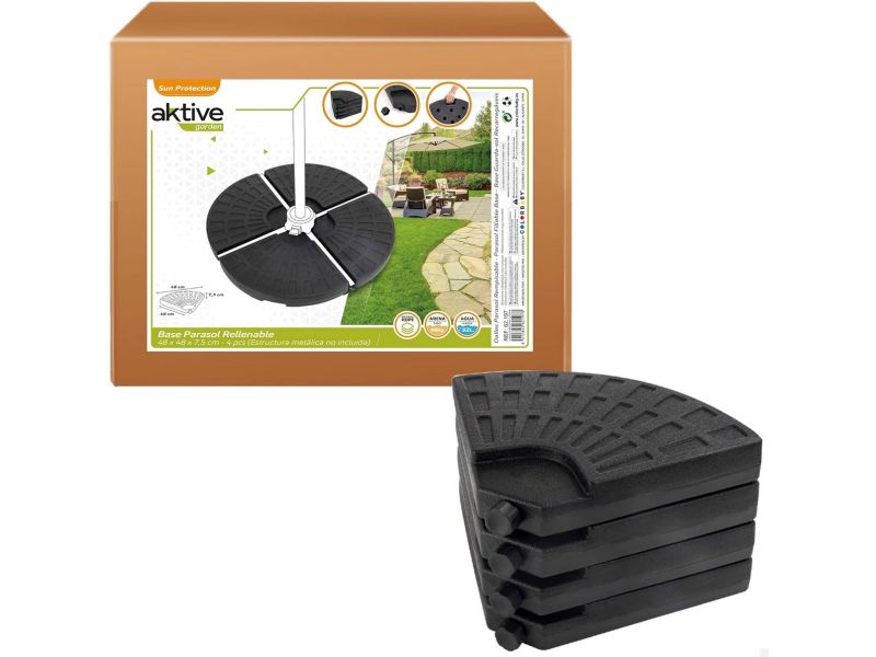 Set van 4 Parasolvoet Vulstukken - Verstelbaar Gewicht tot 66