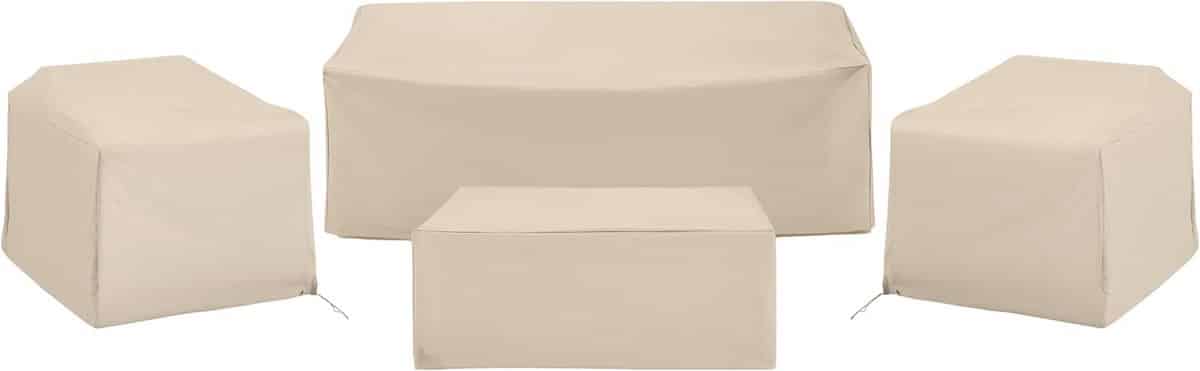 set van 4 universele tuinmeubelhoes versterkt vinyl voor stoelen