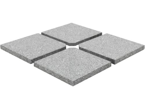 Set van 4 Vierkante Parasolvoeten Graniet Totaal 100 kg