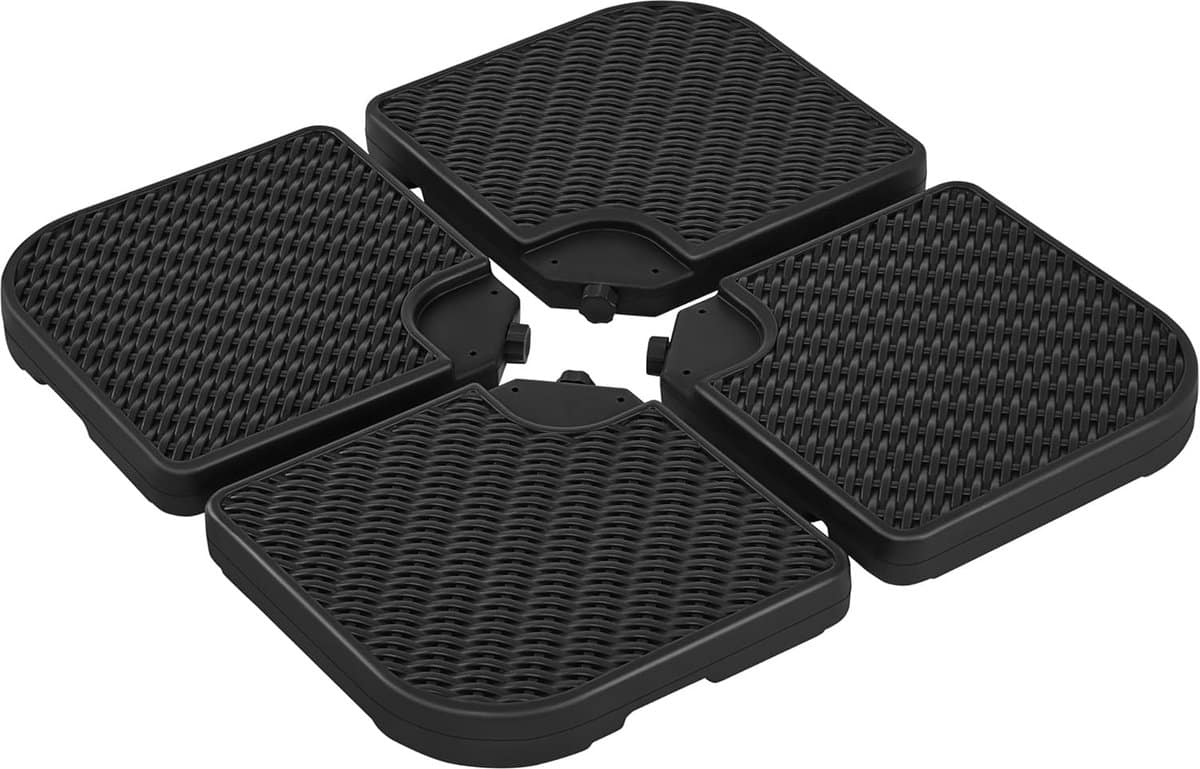 set van 4 vulbare parasolvoet tegels voor stabile verankering