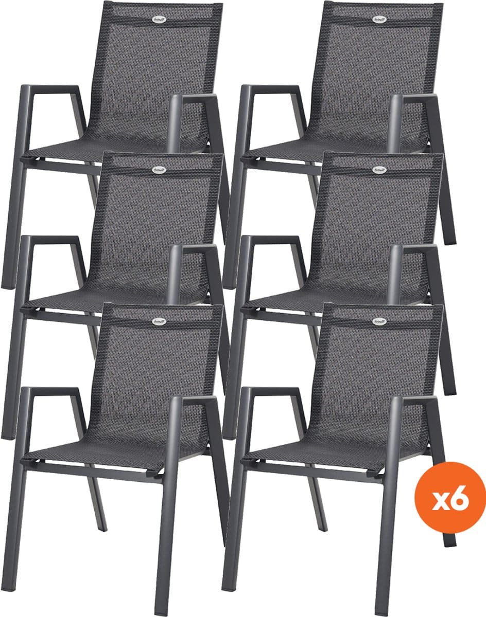 set van 6 hartman napoli stapelstoel