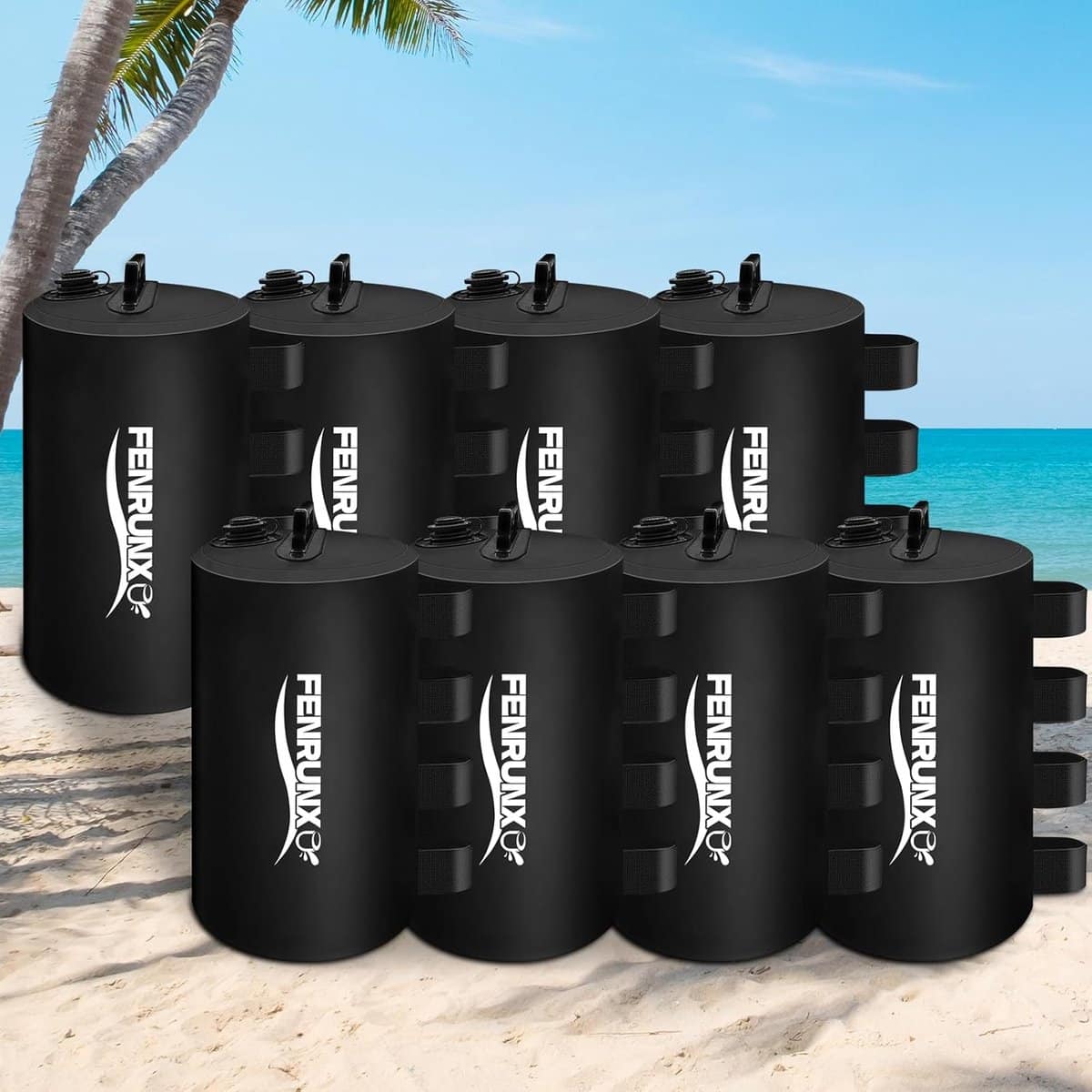 set van 8 verzwaringszakken voor partytent, luifel en parasolvoet