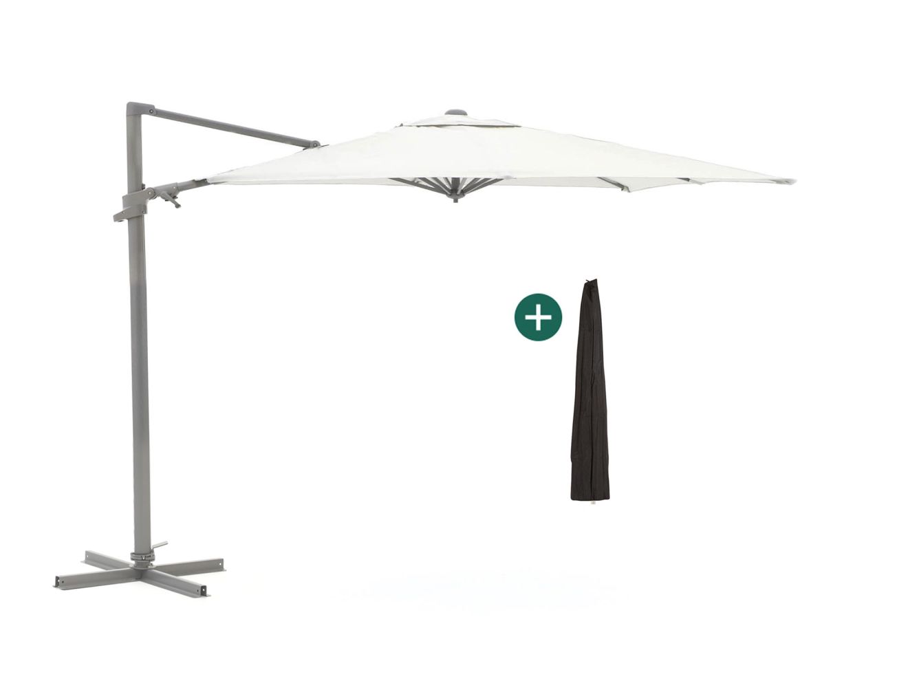shadowline francisco zweefparasol 260x260cm laagste prijsgarantie!