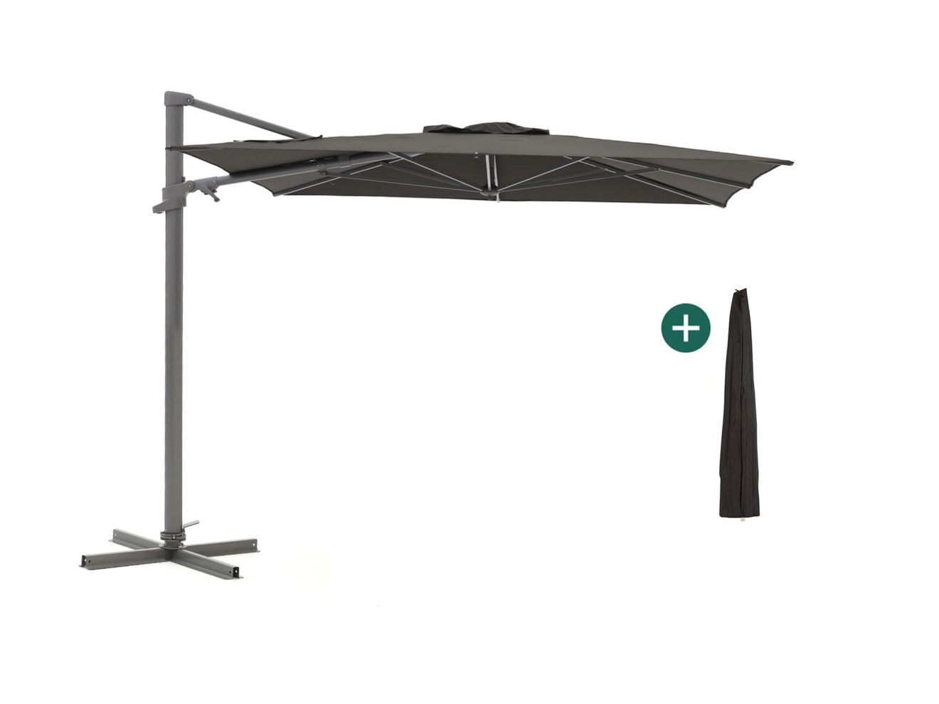 shadowline francisco zweefparasol 260x260cm laagste prijsgarantie!