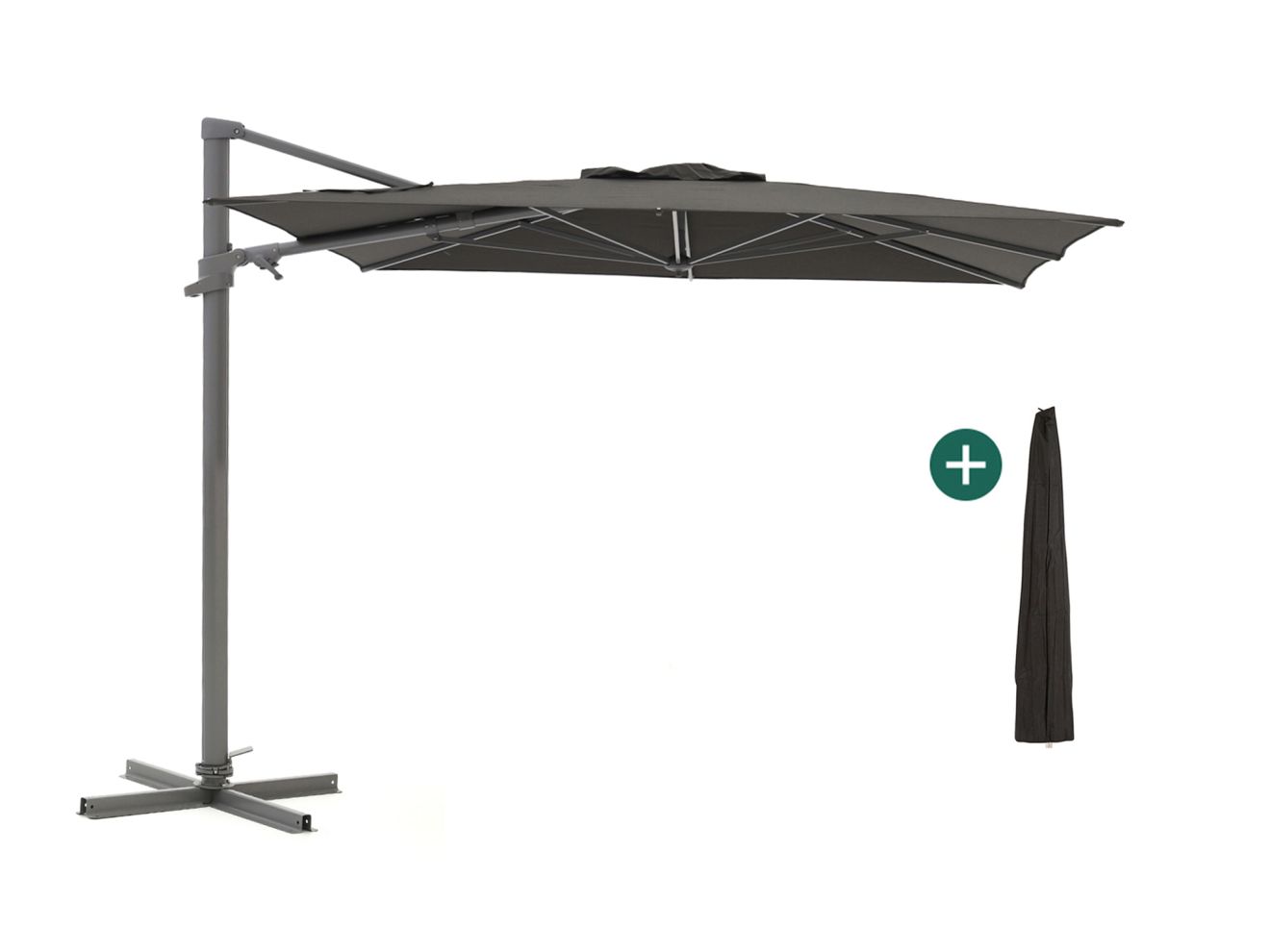 shadowline francisco zweefparasol 300x300cm laagste prijsgarantie!