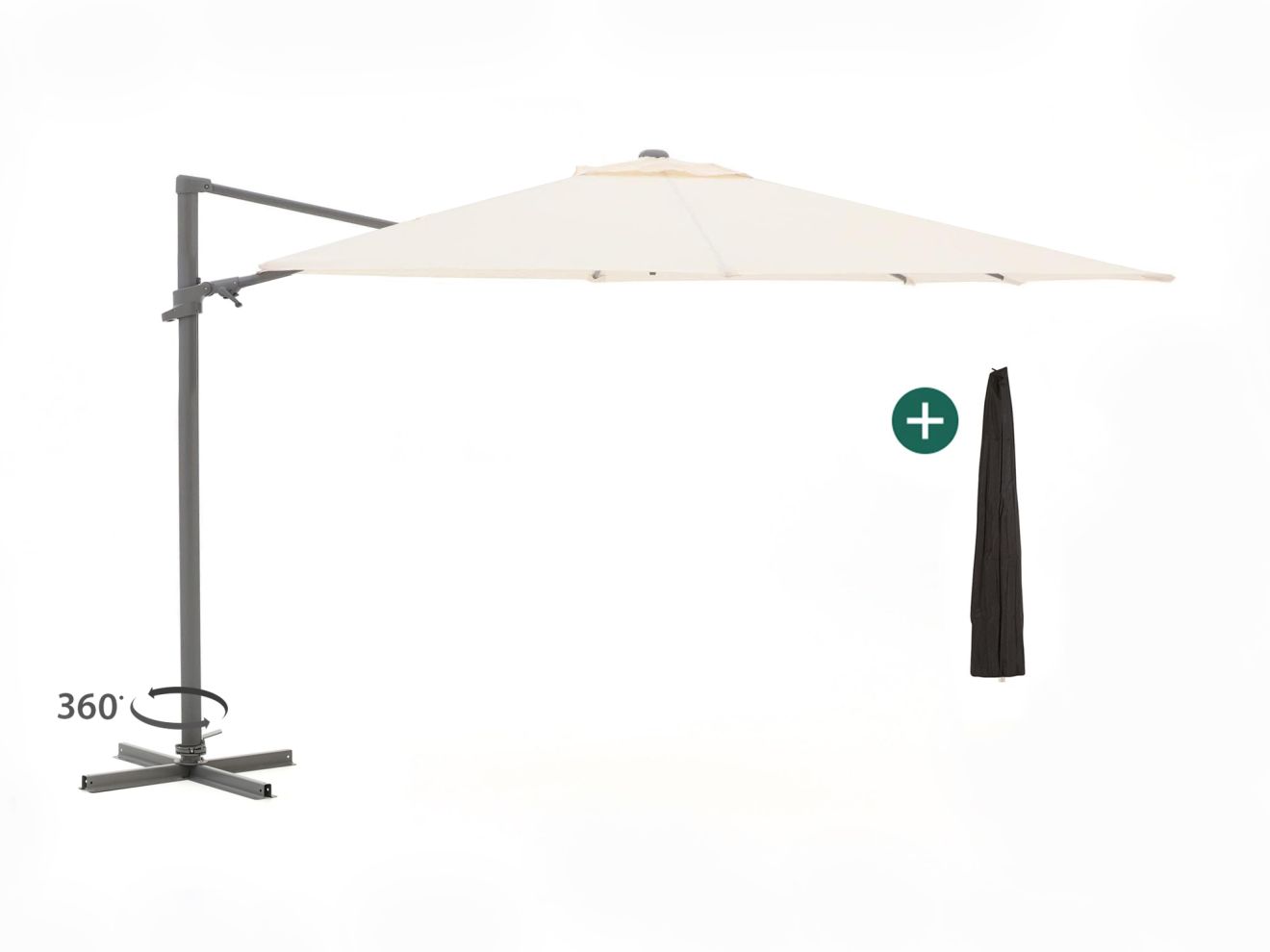 shadowline francisco zweefparasol 300x300cm laagste prijsgarantie!