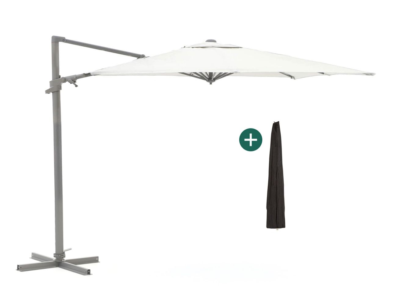 shadowline francisco zweefparasol 300x300cm laagste prijsgarantie!
