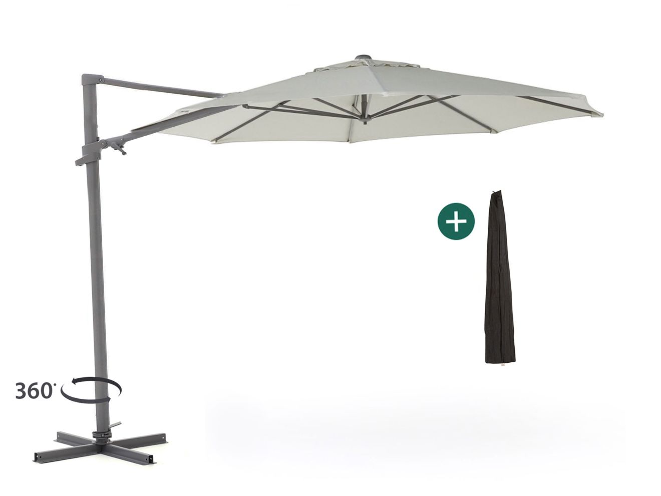 shadowline francisco zweefparasol ø 330cm laagste prijsgarantie!