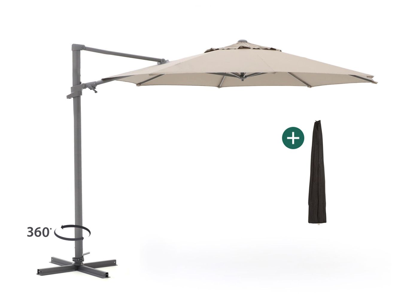shadowline francisco zweefparasol ø 330cm laagste prijsgarantie!
