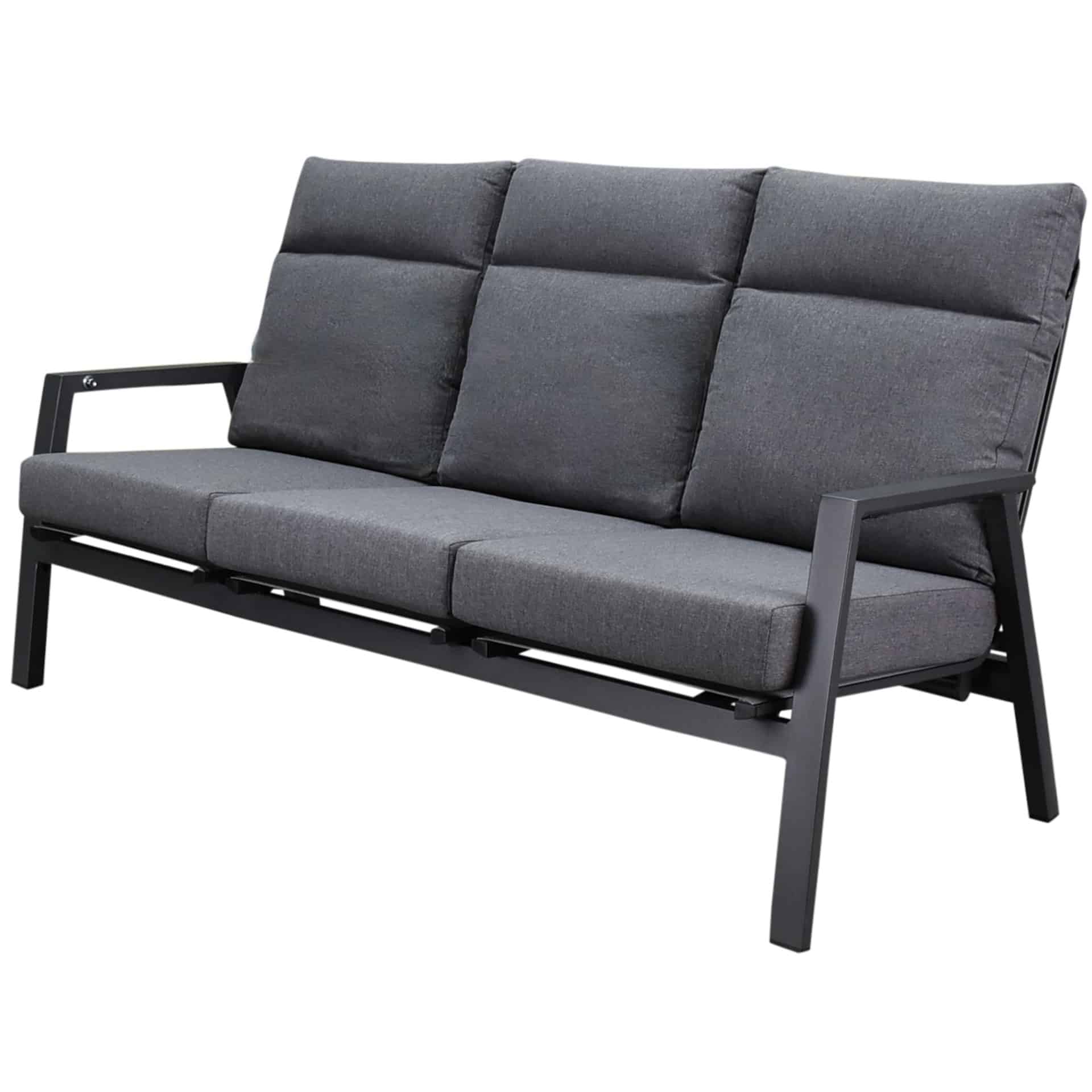 showroommodel vegas 3 zitsbank verstelbaar aluminium antraciet