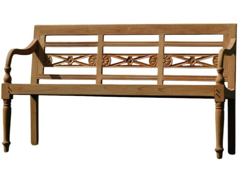 Sierlijke tuinbank - 150 cm - hout - klassieke parkbank