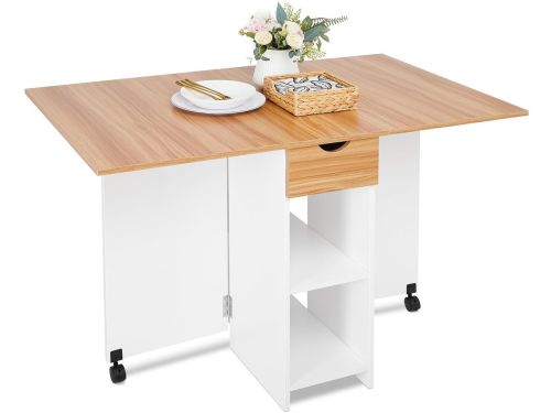 Sierra Klaptafel, Mobiele klaptafel, inklapbare eettafel, geschikt voor kleine ruimtes