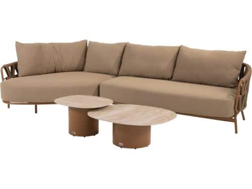 Sofie Biarritz chaise longue loungeset 4 delig keramiek amber 4