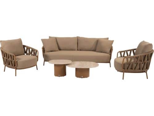 Sofie Biarritz stoel bank loungeset 5 delig amber 4 Seasons
