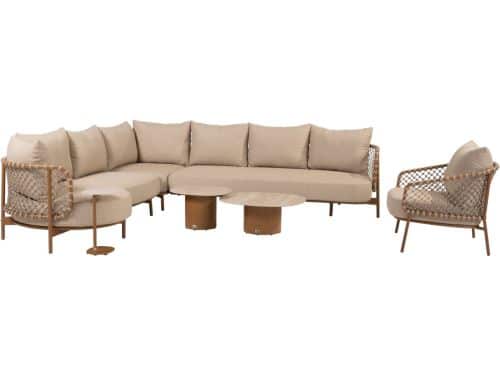 Sofie Martinique modulaire hoek loungeset 7 delig keramiek amber 4